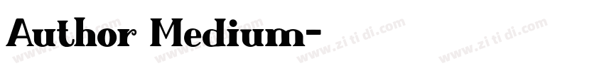 Author Medium字体转换